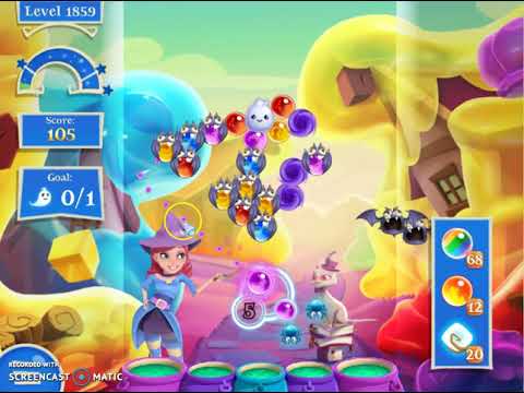 Bubble Witch 2 Saga Level 1859 with no booster