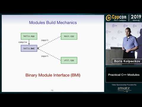 Practical C++ Modules - Boris Kolpackov - CppCon 2019