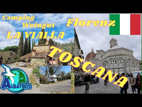 Wohnmobil durch Italien, Toscana / Weingut La Vialla / Florenz / Caprese, Firenze Camping in town,4K