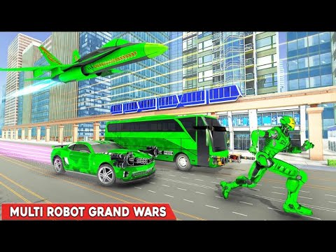 Army Bus Robot Transform Battle Wars – New Air jet robot game ~ Android Gameplay Walkthrough.