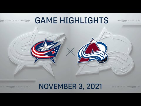 NHL Highlights | Blue Jackets vs. Avalanche - Nov. 3, 2021