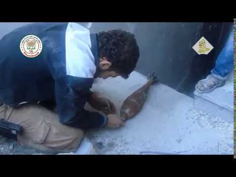 Homemade cannon firing 120mm mines direct fire