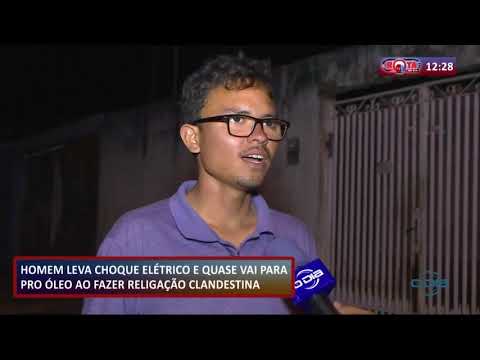 ROTA DO DIA 20 09  Homem leva choque eleÌtrico ao fazer religacão clandestina