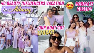 40 Beauty Influencers on a VACATION in Alibaug! Our Boat got STUCK! #HustleWSar