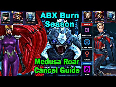 Medusa And CM Gameplay Guide On ABX Burn Universal Super Hero  Female - Marvel Future Fight