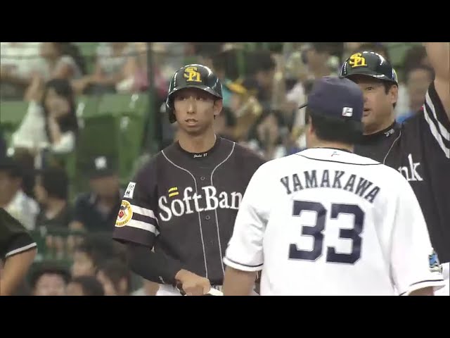 【6回表】ホークス・福田がライオンズ・藤原から追撃のタイムリーを放つ!! 2016/9/25 L-H