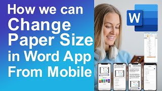 How We Can Change Paper Size in Word App From Mobile