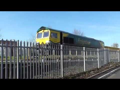Freightliner Class 66 No. 66504 On Engineering Duties At Ashton Moss On 19.4.18  - HD