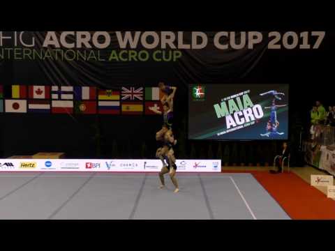 Maia Acro WorldCup 2017   272   PnA   25   WC   MG   GBR    Bal   WATTS, UPCOTT, TATE & SAWENKO