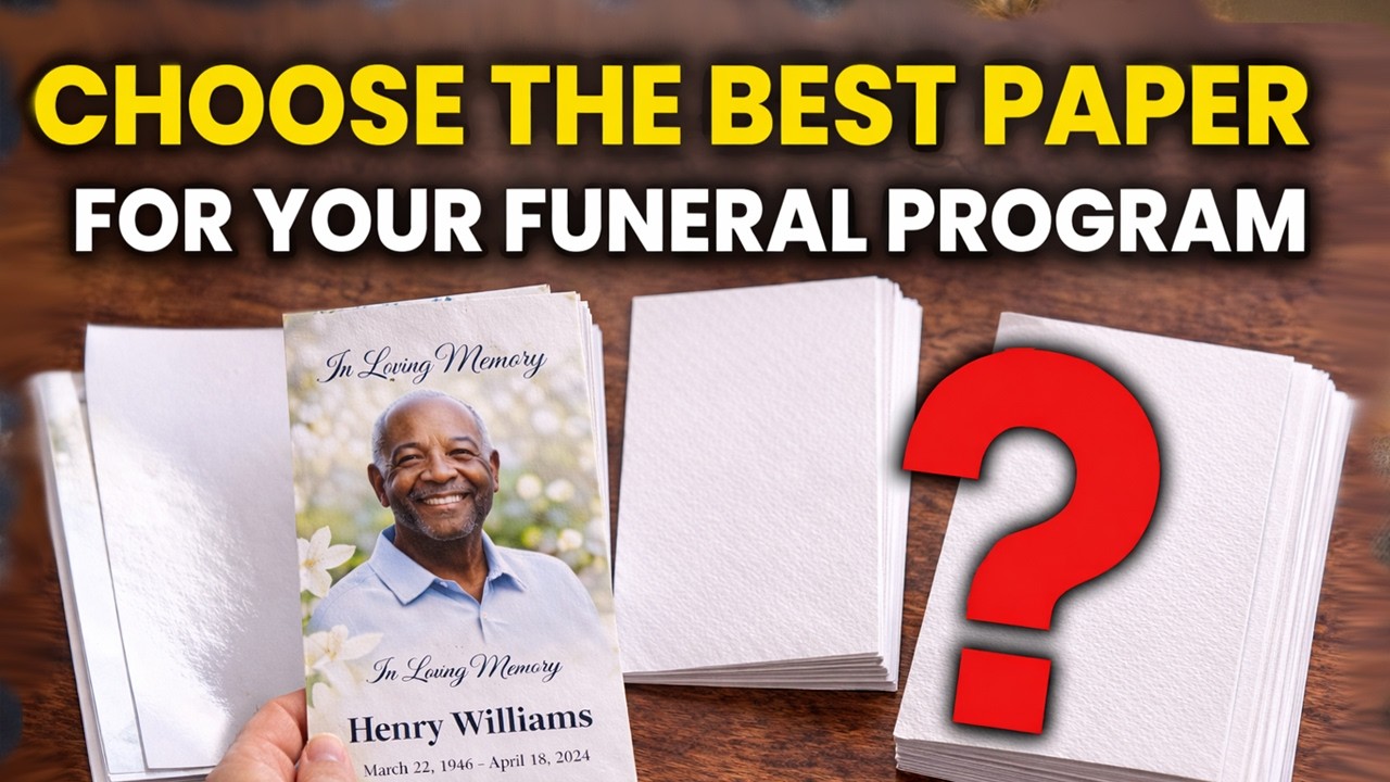 Best Paper For Your Funeral Program