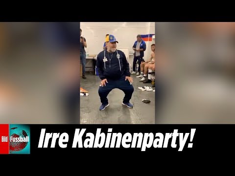 Krasser Kabinentanz von Maradona nach erstem Saisonsieg mit Gimnasia