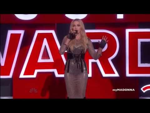 HD - Madonna presents Taylor Swift with iHeartRadio Song of the Year Award