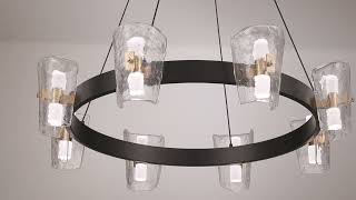 1_Watch A Video About the Possini Euro Dalca Matte Black Cast Glass 16 LED Ring Chandelier