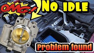 FINALLY FOUND THE PROBLEM. P2135 P2101 P2110 P0121.  Fix your idle problems on the 5.7 Hemi tick.