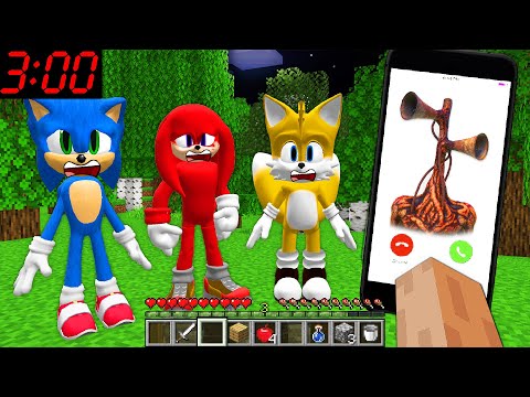 SIRENHEAD at 3AM in MINECRAFT - SCARY SONIC FNAF ROBLOX