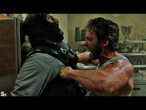 Wolverine vs Col. William Stryker Force - X-Mansion Fights Scene. | X2 (2003)