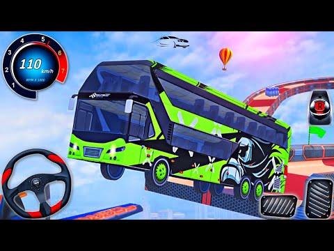 Impossible Bus Stunt Racing 2023 - Mega Ramp Driving Simulator 3D - Android GamePlay