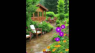 Heavy Rain video in China/China Village House/Relaxing Music #Nature#Rain#shorts