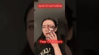 phobias as makeup: fear of mirrors #phobia #makeup #fypシ #shorts #horror #mirror