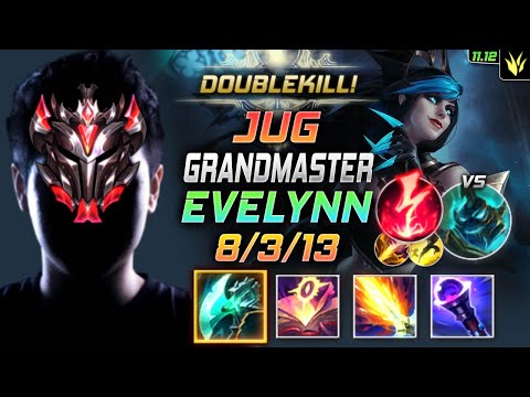 GrandMaster Evelynn Jungle vs Hecarim - 천상계 장인 정글 이블린 템트리 룬 밤수 감전 イブリン Эвелинн 痛苦之拥 - LOL KR 11.12
