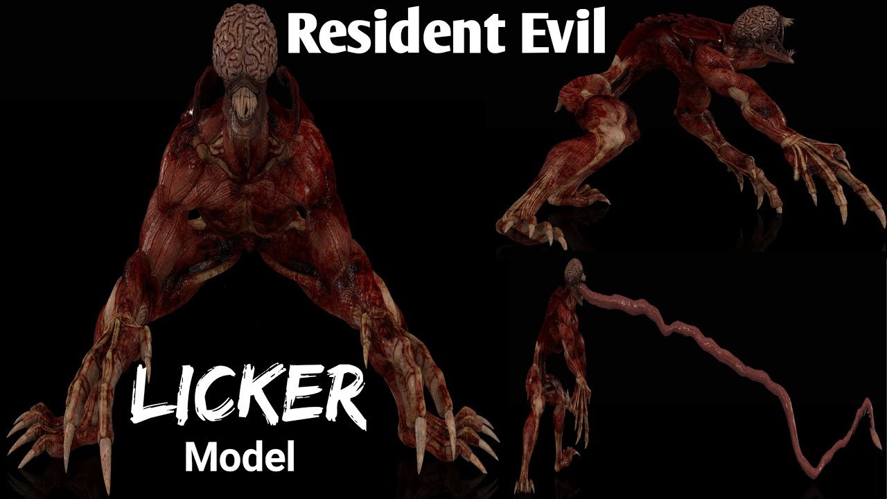 Licker Rigged - Resident Evil 3D Model