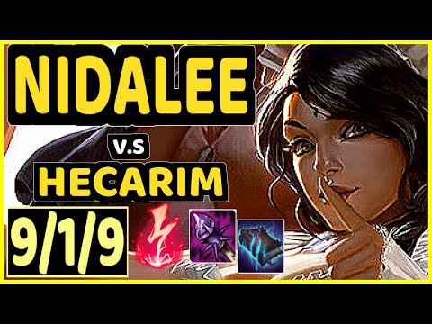 REVOLTA (NIDALEE) vs HECARIM - 9/1/9 KDA JUNGLE CHALLENGER GAMEPLAY - BR
