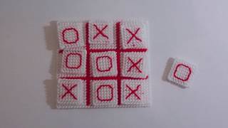 How to make a plastic canvas Tic Tac Toe Game