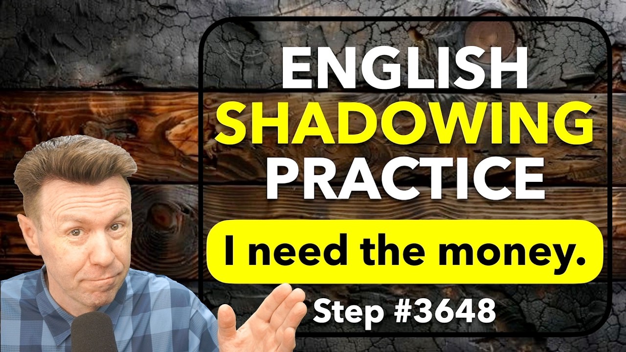 English SHADOWING Practice - Repeat-After-Me: Fluency Training