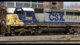 preview picture of video 'CSX K806 Grain Train in Baltimore City'