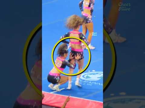 Cheerleaders Almost COLLIDE!😳 #cheerleading #cheerleader #cheer #performancecheer #athlete