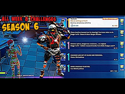 All Week 8 Challenges - Epic Quests Challenge Guide | Chapter 2 Season 6 Week 8 | Fortnite !!