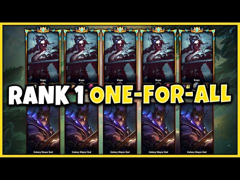 5 CHALLENGER KAYN ONE TRICKS PLAY ONE-FOR-ALL TOGETHER FT. RANK 1 KAYN - League of Legends