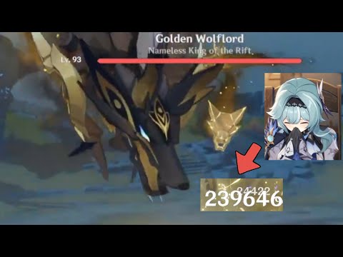 C0 Sneezedrift Knight (Eula) One-Shot Golden Wolflord (F2P Account) | Genshin Impact