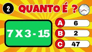 ✅ QUIZ DE MATEMÁTICA #matematica #matemática #matematika