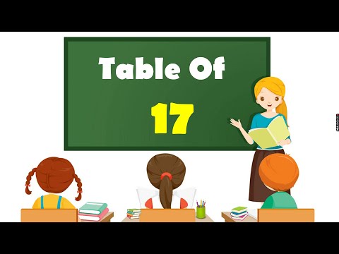 Table of 17 | 17x1=17 Multiplication | Multiplication Tables for children | Learn Times Tables