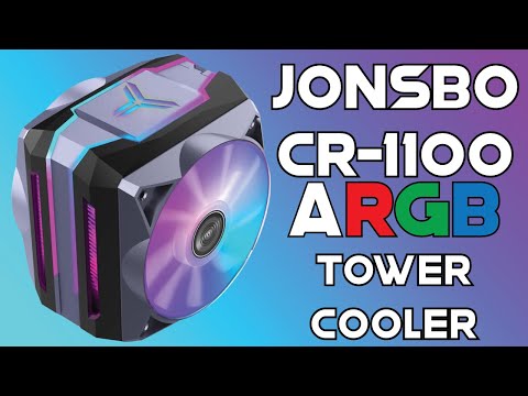 Jonsbo CR-1100 CPU aušintuvas, ARGB - 2x 120mm, pilkas video