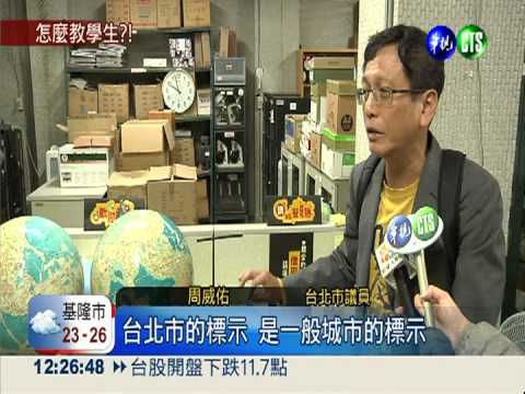 怎麼教學生?! 地儀球找不到台灣