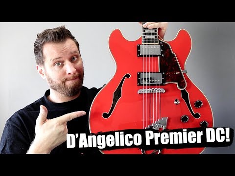 Immagine D'Angelico Premier DC Semi-Hollow Double Cutaway with Stairstep Tailpiece, Ovangkol Fretboard 2019 - 2020 - Fiesta Red - 7