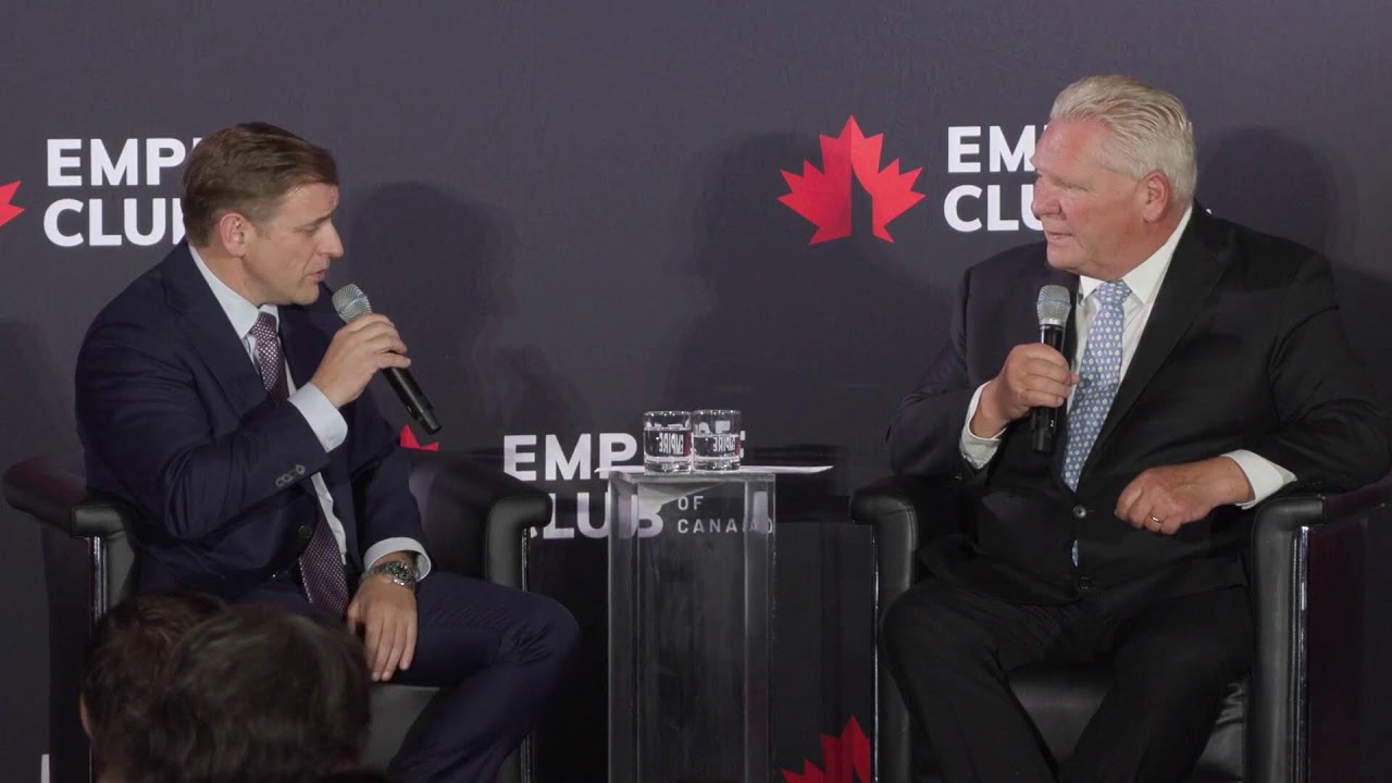 Premier Ford delivers remarks at the Empire Club of Canada | October 14