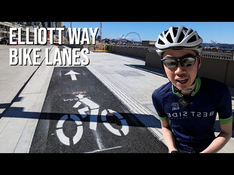 New Seattle Waterfront to Belltown Bike Lanes: Elliott Way Opening Tour