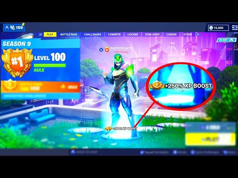 The FASTEST Method to LEVEL 100 in Fortnite.. (SEASON 9)