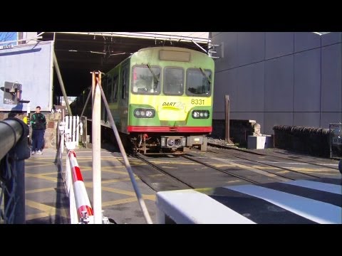 Dart Train at Lansdowne Road Level Crossing