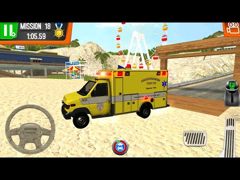 Coast Guard Beach Rescue Team Android Gameplay #3 - Crazy Ambulance Truck Driving