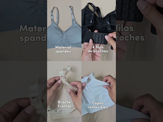 Vídeo relacionado con Seitop Paquete de 2 brasieres de Lactancia para Lactancia, Brasier de Maternidad, sin Varillas, sin Costuras, Brasier de Embarazo para Mujer, Negro/Beige, Large