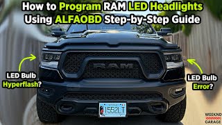 How to Easily Program RAM LED Headlights Using ALFAOBD  Step-by-Step Guide