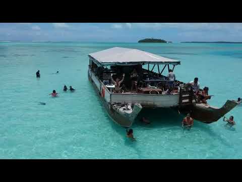 La laguna di Aitutaki con drone DJI spark, Isole Cook