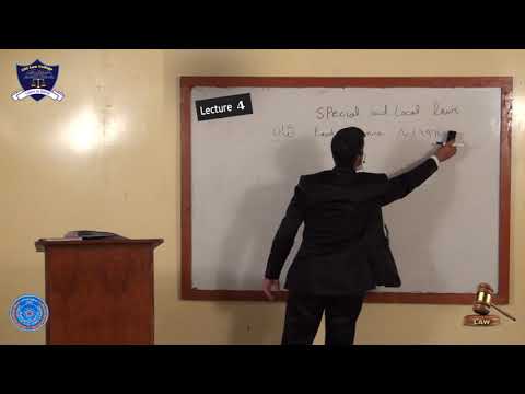 Special & Local Laws Lecture-4