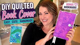 Make a Quilted Fabric Book Cover | Easy Beginner Sewing Project + Handmade Gift Idea