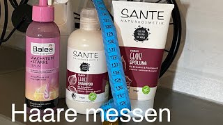 Tag 90 von 365 - Sante Shampoo und Spülung zum ersten Mal getestet und Haare messen