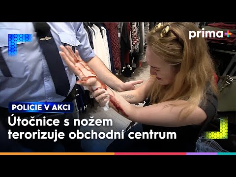 Žena s nožem ohrožuje zákazníky obchodního centra | Policie v akci